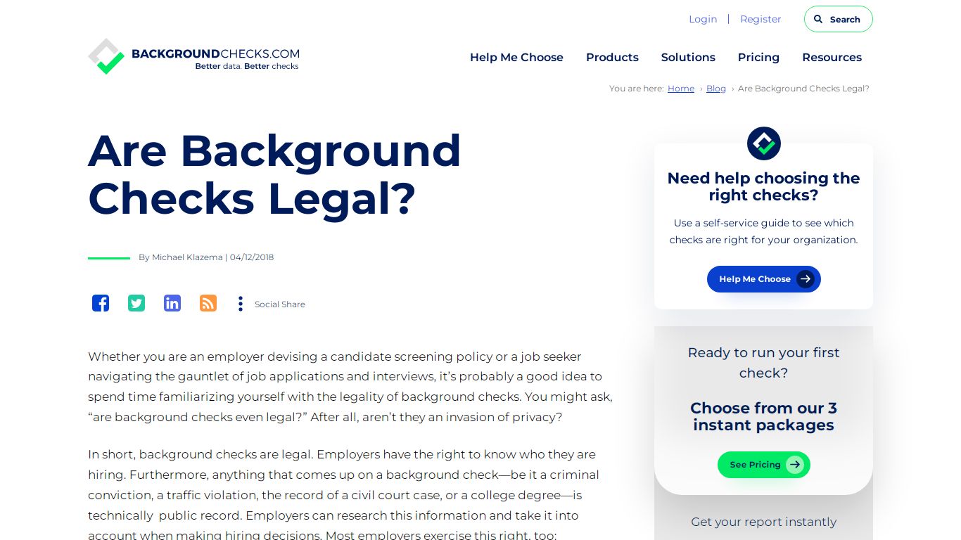 Are Background Checks Legal?